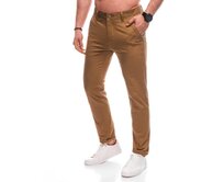 Pánské kalhoty chino P1461 hnědá Béžová, 39