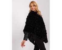 Dámské pončo zimní černé Černá, Univerzální