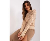 Dámský svetr JOSE béžovo-hnědý Béžová, Univerzální