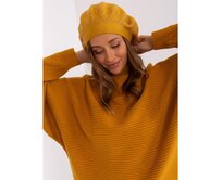 Dámský baret s aplikacemi SHYLD hořčicový Žlutá, Univerzální