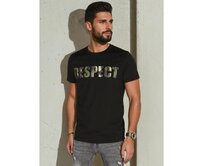 Pánské tričko s potiskem černé Černá, XXL