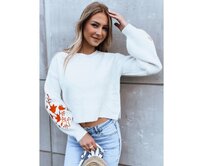 Dámský svetr LYRA bílý Bílá, Univerzální