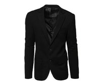 Pánské jednořadové sako černé Černá, L/54