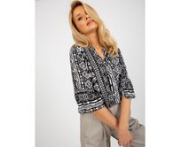 Dámská halenka s boho potiskem SUBLEVEL černá Černá, S