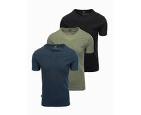 Pánské hladké tričko - mix 3-pack Z29 Námořnická modrá, M