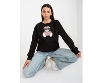 Dámská mikina s aplikací ISSA černá Černá, L