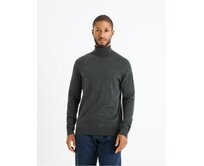 Svetr Menos s rolákem merino Šedá, M