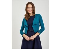 Petrolejový dámský krátký kardigan Petrolejová, M