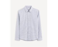 Košile Baburo slim drobná kostka Modrá, S