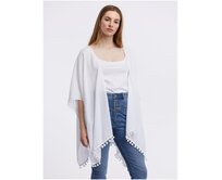 Bílý dámský přehoz s krajkou Bílá, Univerzální