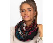 Dámský šátek s potiskem JAMARI černý Černá, Univerzální