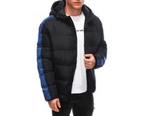 Pánská prošívaná zimní bunda V4 EM-JAHP-0101 černá Černá, S