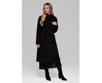 Dámský dvouřadový přiléhavý kabát LARICA OW-COLC-0108 v2 – černý Černá, L