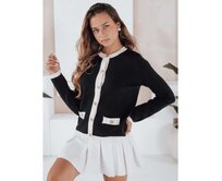 Dámský svetr s rozepínáním, černý CHICLINE Černá, S/M