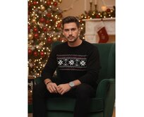 Pánský svetr černý Černá, XXL