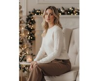 Dámský svetr BRAVINA, ecru Ecru, S/M