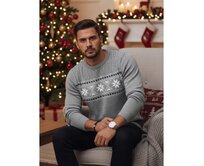 Pánský svetr šedý Světle šedá, M