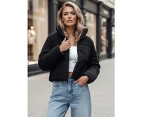 Dámská zimní krátká bunda alpaka CELESTIAL černá Černá, M