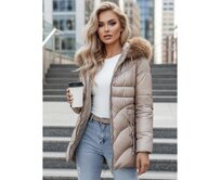 Dámská zimní bunda s kapucí WINTERCHIC kamelová Karamelová, S