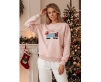 Dámská mikina oversize s výšivkou DOGSWEETY růžová Růžová, Univerzální