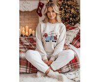 Dámská mikina oversize s výšivkou DOGSWEETY cappuccino Béžová, Univerzální