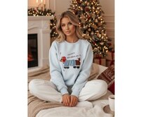 Dámská mikina oversize s výšivkou DOGSWEETY modrá Modrá, Univerzální