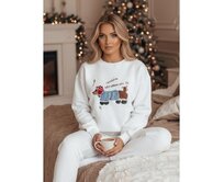 Dámská mikina oversize s výšivkou DOGSWEETY bílá Bílá, Univerzální