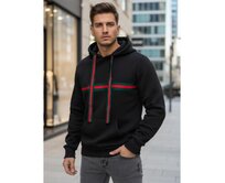 Pánská mikina s kapucí černá Černá, M