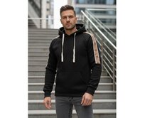Pánská mikina s kapucí černá Černá, M