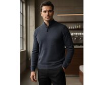 Pánský svetr s rolákem tmavě modrý Námořnická modrá, M