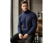 Pánský svetr tmavě modrý Modrá, M