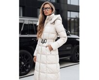 Dámská zimní prošívaná bunda s kapucí bílá Bílá, S
