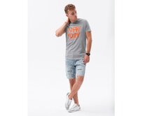 Pánské tričko s potiskem CRIS šedé Šedá, S