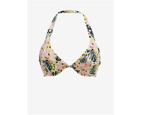 Růžový dámský vzorovaný vrchní díl plavek Růžová, 75C