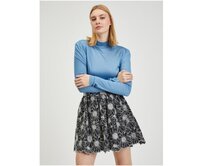 Modré dámské tričko s dlouhým rukávem Modrá, L