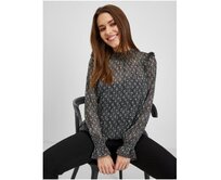 Černá dámská vzorovaná halenka Černá, 34