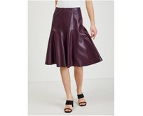 Vínová dámská koženková sukně Vínová, 38