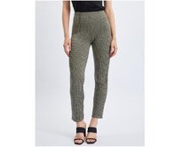 Zelené dámské kostkované kalhoty Zelená, S