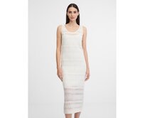 Krémové dámské midi šaty Krémová, XS