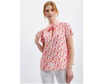 Růžová dámská vzorovaná halenka Růžová, 34