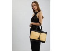 Hnědo-černý dámský shopper Černá, Univerzální