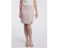 Světle růžová dámská tvídová sukně Růžová, 38