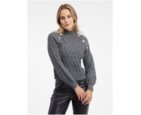 Šedý dámský svetr Šedá, L