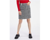 Bílo-černá dámská kostkovaná sukně Bílá, 34