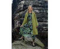 Zelené dámské květované šaty Zelená, 34