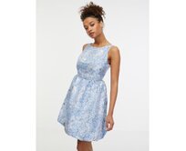 Světle modré dámské květované šaty Světle modrá, 40