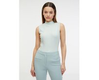Mentolové dámské basic tílko Světle zelená, L