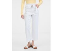 Bílé dámské široké džíny Bílá, 38