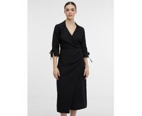 Černé dámské zavinovací šaty Černá, 34