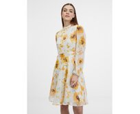 Bílé dámské květinové šaty Bílá, 36